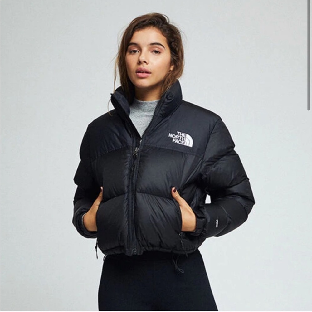North face cropped nuptse jacket